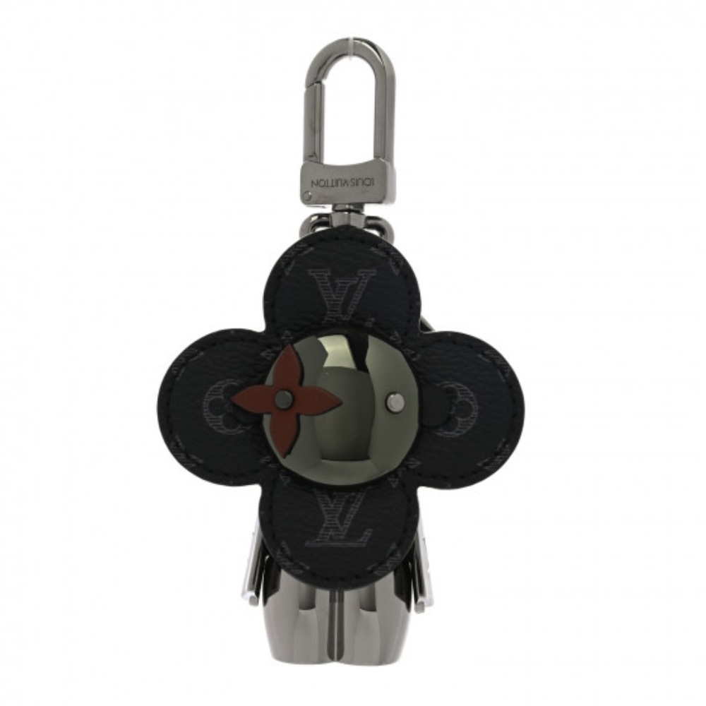 LOUIS VUITTON Monogram Eclipse Vivienne Keychain Bag Charm Holder Spaceman Grey